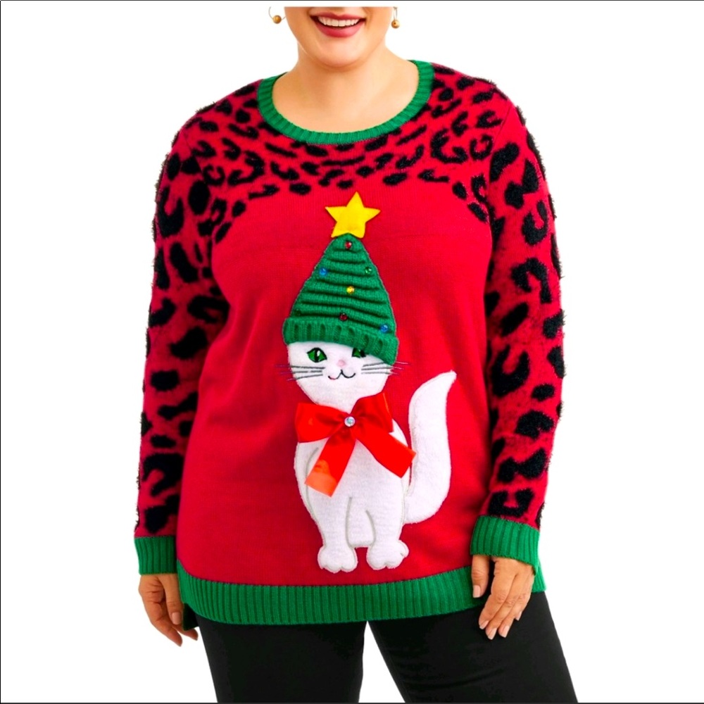 Ugly Christmas Cat Sweater